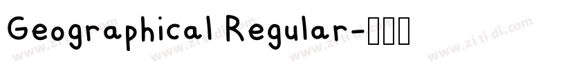 Geographical Regular字体转换